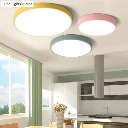 Ultrathin Led Modern Ceiling Light Circular Iron Acrylic Indoor Lamp Kitchen Bed Room Porch