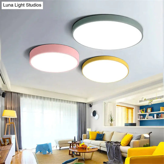 Ultrathin Led Modern Ceiling Light Circular Iron Acrylic Indoor Lamp Kitchen Bed Room Porch