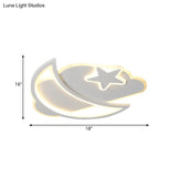 Ultrathin Nordic Led Ceiling Light For Bedroom - Moonlit Night Sky Design