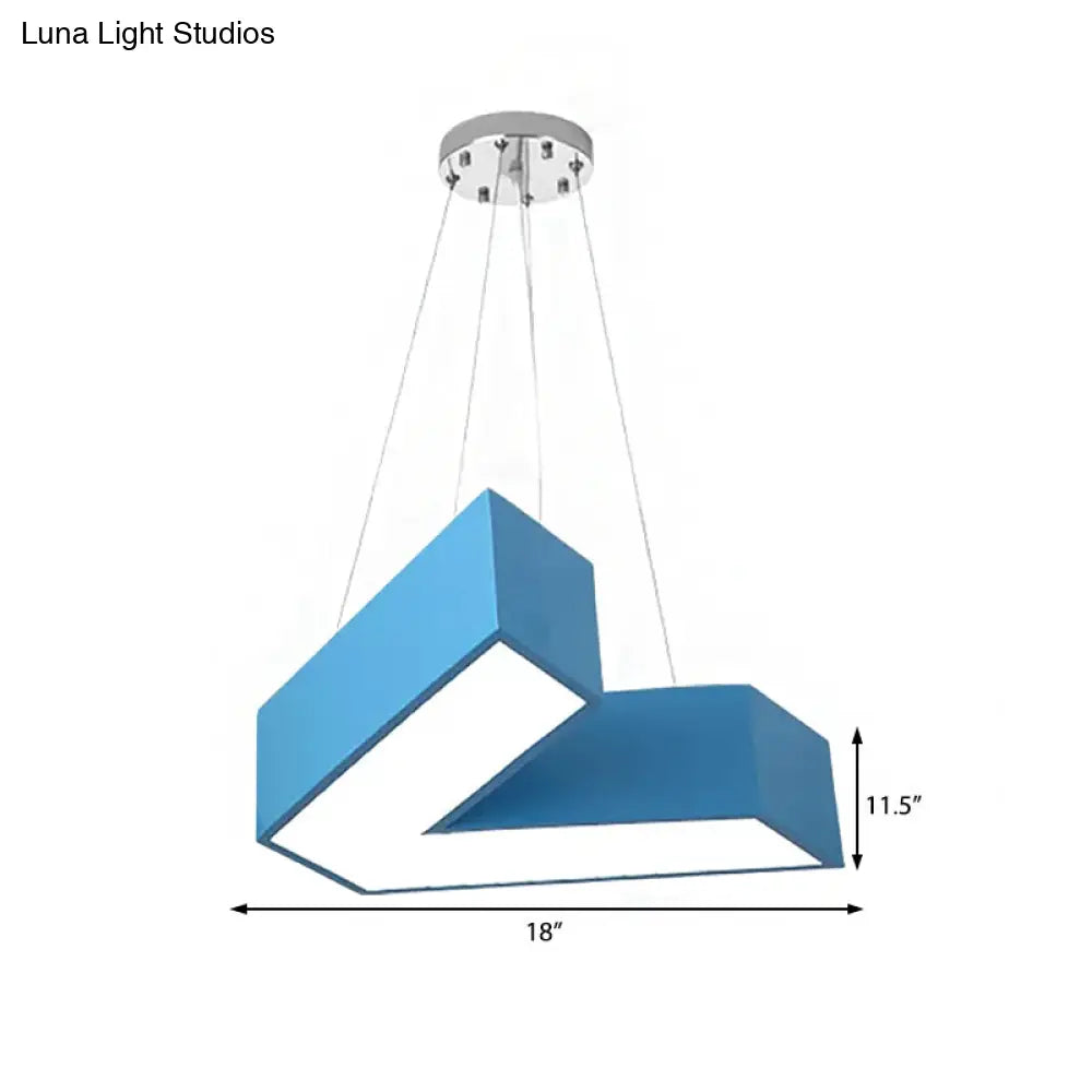 V-Shaped Pendant Chandelier Acrylic Led Hanging Light For Bedroom - Modern & Stylish Design In