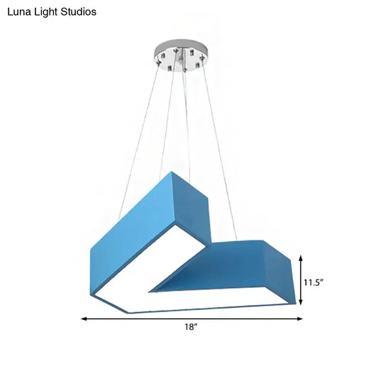 V-Shaped Pendant Chandelier Acrylic Led Hanging Light For Bedroom - Modern & Stylish Design In