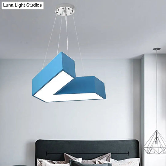 V-Shaped Pendant Chandelier Acrylic Led Hanging Light For Bedroom - Modern & Stylish Design In