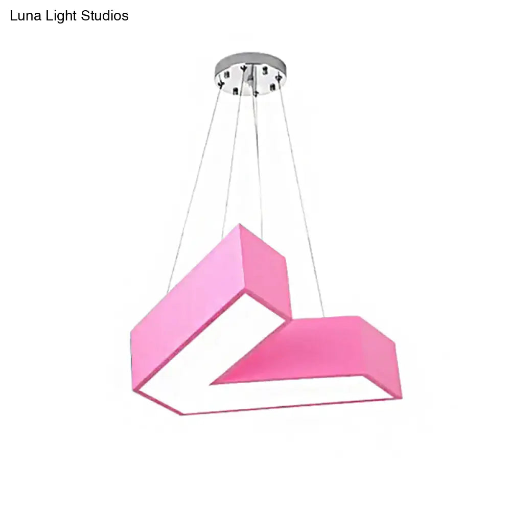 V-Shaped Pendant Chandelier Acrylic Led Hanging Light For Bedroom - Modern & Stylish Design In