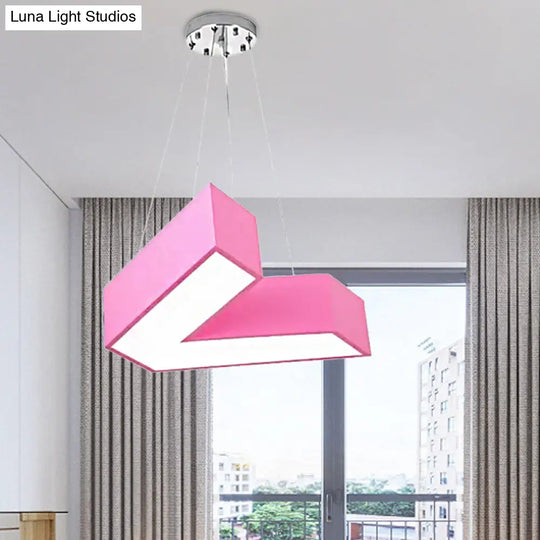 V-Shaped Pendant Chandelier Acrylic Led Hanging Light For Bedroom - Modern & Stylish Design In