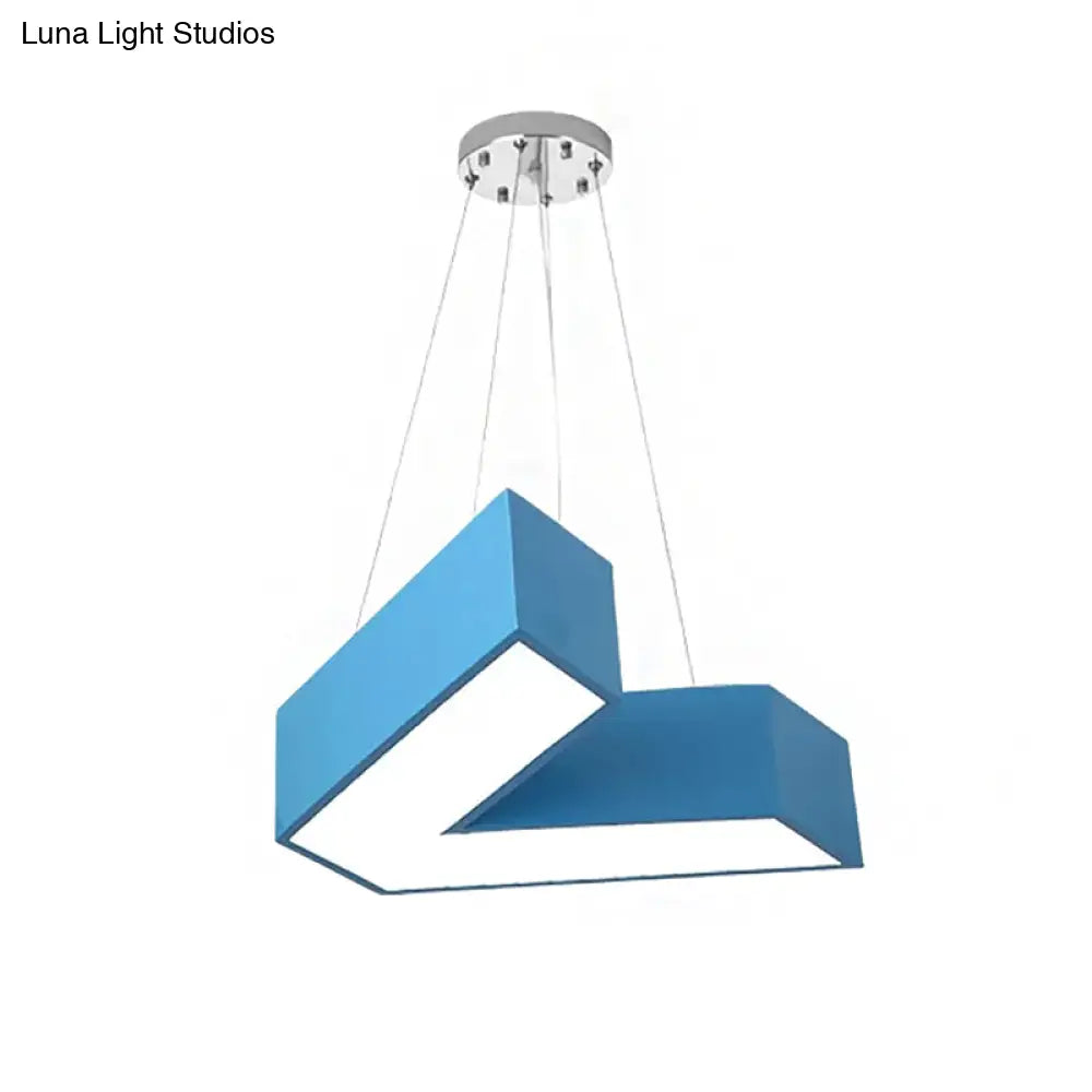 V-Shaped Pendant Chandelier Acrylic Led Hanging Light For Bedroom - Modern & Stylish Design In