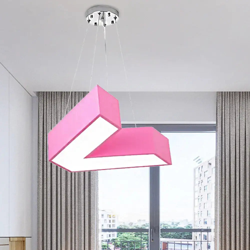 V-Shaped Pendant Chandelier Acrylic Led Hanging Light For Bedroom - Modern & Stylish Design In