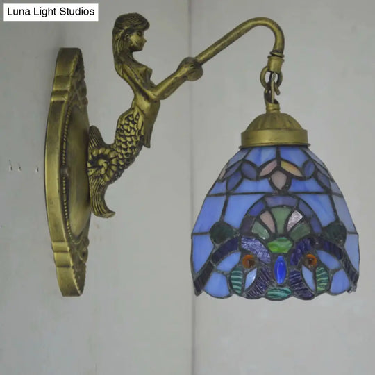 Victorian Hand Cut Glass Brass Wall Sconce - Elegant Dining Room Light