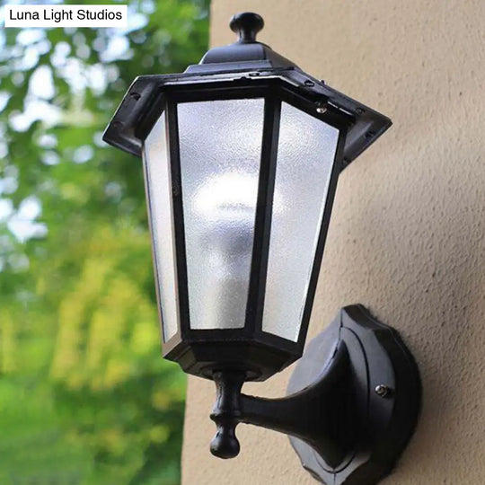 Vintage Aluminum Lantern Wall Sconce - Garden Mounted Lighting