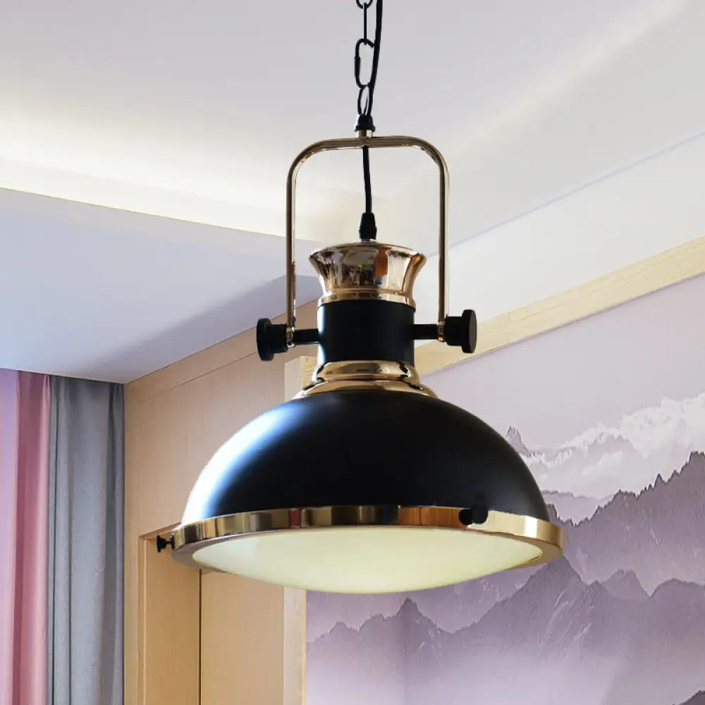 Vintage Black Metal Ceiling Light With Adjustable Handle