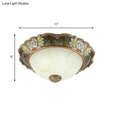 Vintage Bowl - Shape Resin Ceiling Light Fixture - 2/3 Heads Brass Finish 13’/17’/19.5’ Wide