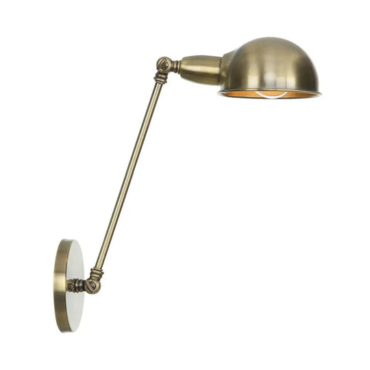 Vintage Brass/Bronze Swivel Shade Wall Light - 1 Head Study Room Lighting Ideas 8/12 Width Bronze /