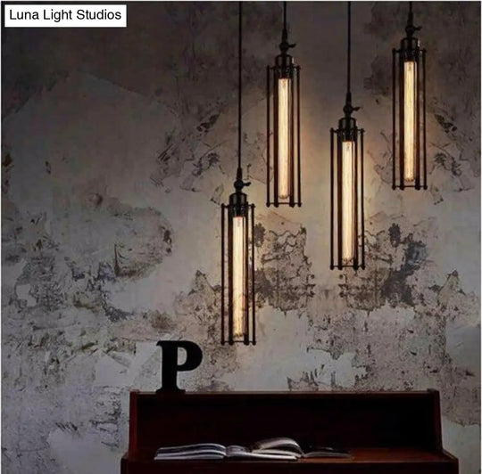 Vintage Flute Pendant Light Fixtures Industrial Retro Lamp For Kitchen Island Bar Living Room E27