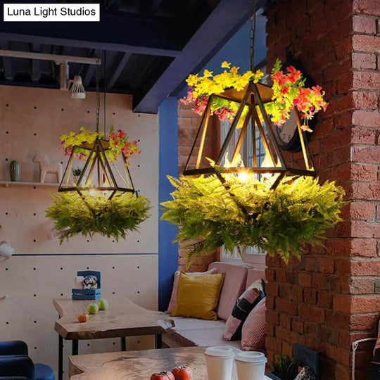 5-Light Industrial Metal Chandelier: Modern Ceiling Pendant With Led Candlestick For Restaurants In