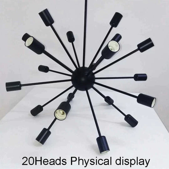 Vintage Industrial Pendant Light 12/16/18/20 Head Sputnik Pendant Lamp