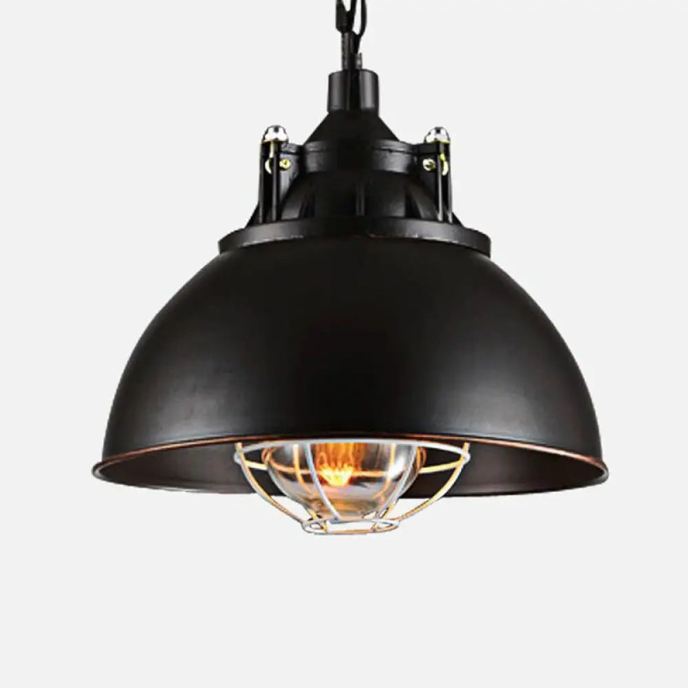 Vintage Iron Pendant Ceiling Light With Conical Shade - Perfect For Restaurants Black