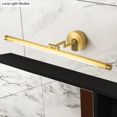 Vintage Led Metal Tubular Vanity Light Wall Sconce For Bath