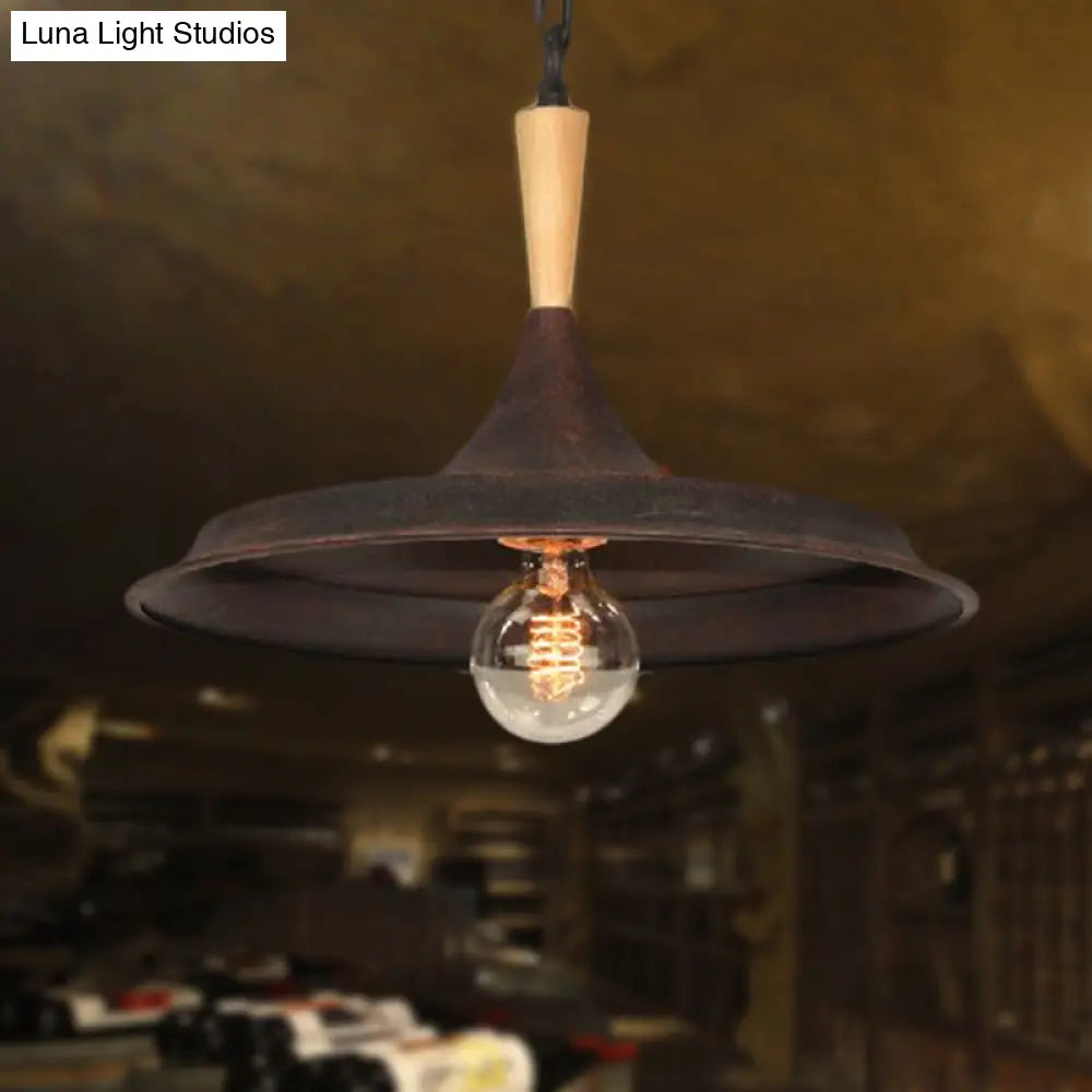 Vintage Rustic Pendant Lamp - Barn Shade Iron Lighting For Bar