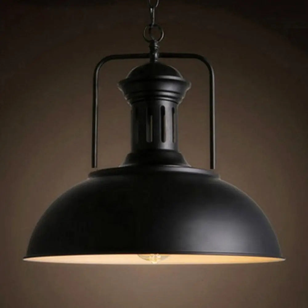 Vintage Style Black Swivel Joint Pendant Light Fixture - Metal Dining Room Hanging Kit / 13’