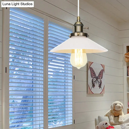 Vintage Style Hanging Pendant Lamp - Height Adjustable Conic Restaurant Lighting
