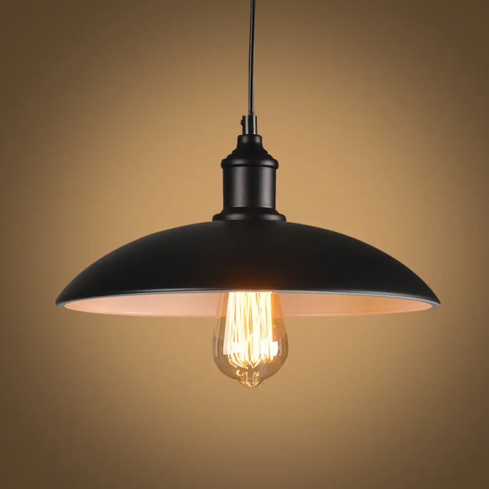 Vintage-Style Metal Pendant Lighting For Dining Room And Commercial Spaces In Black / 12.5’