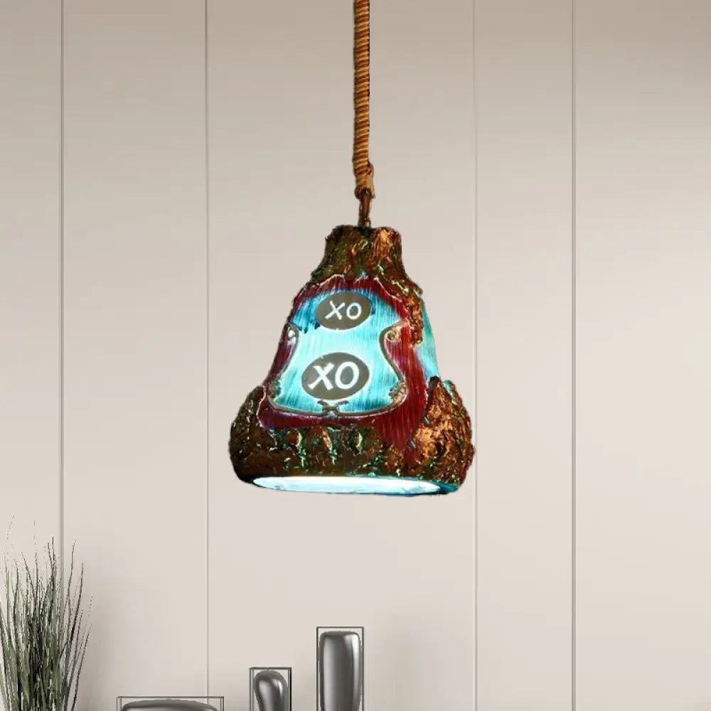 Vintage Wine Bottle Pendant Light - 1 Head Bar Ceiling Lamp In Red/Pink/Yellow Blue