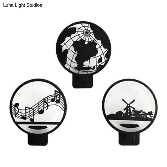 Vivid Pattern Led Wall Sconce For Kids Bedroom And Dining Room Décor