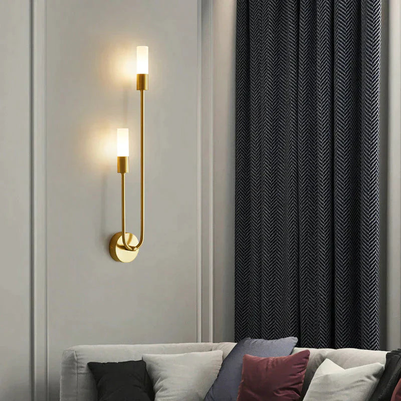 Wall Lamp All Copper Bedroom Bedside Modern Simple Living Room Nordic Creative Hotel Corridor Stair