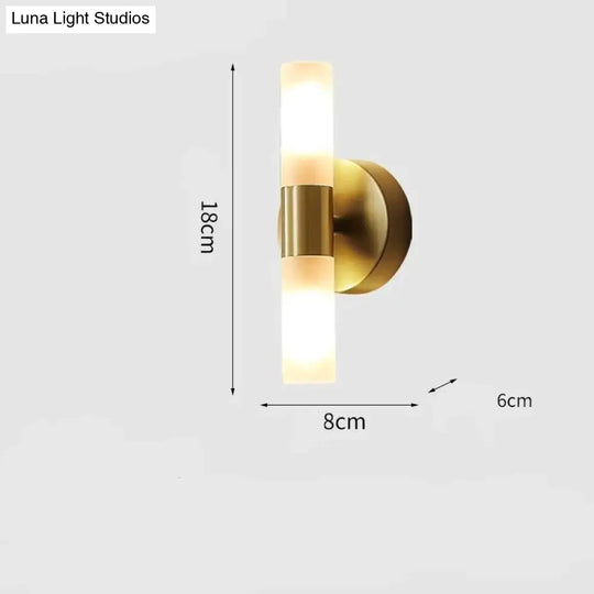 Wall Lamp All Copper Bedroom Bedside Modern Simple Living Room Nordic Creative Hotel Corridor Stair