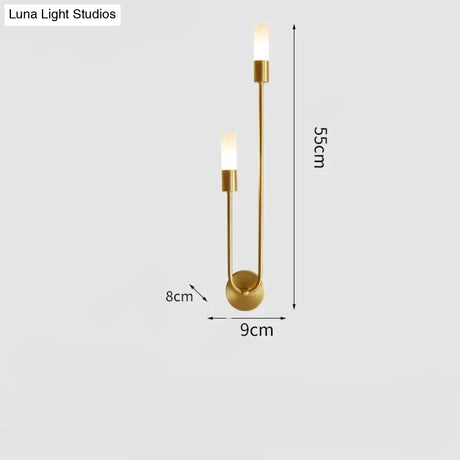 Wall Lamp All Copper Bedroom Bedside Modern Simple Living Room Nordic Creative Hotel Corridor Stair