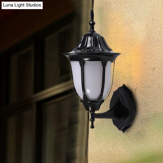 Wall Mounted Pig Cage Sconce Lighting In Black Finish For Passages