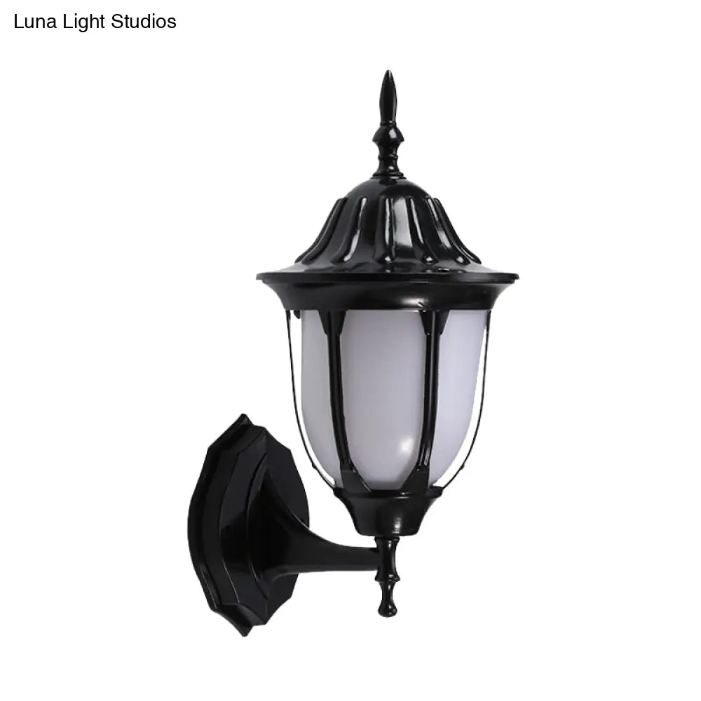 Wall Mounted Pig Cage Sconce Lighting In Black Finish For Passages