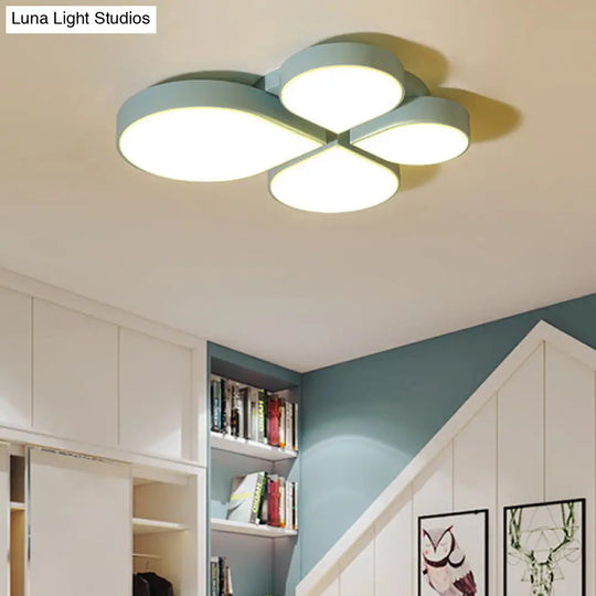 Waterdrop Acrylic Ceiling Light With Warm/White - Nordic Style For Bedrooms In White/Pink/Blue
