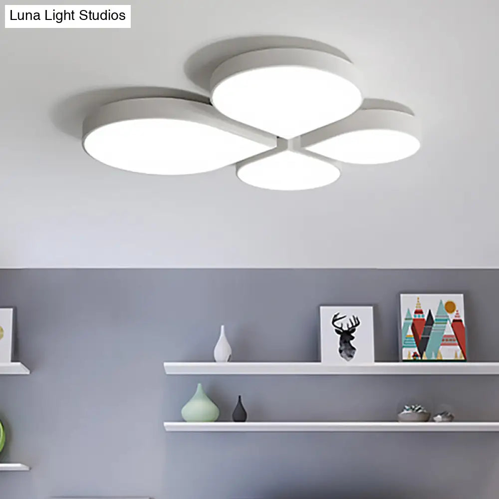 Waterdrop Acrylic Ceiling Light With Warm/White - Nordic Style For Bedrooms In White/Pink/Blue