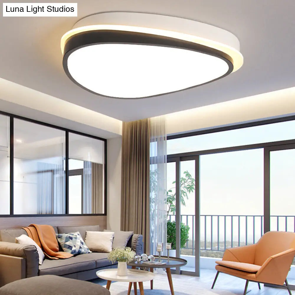 Waterdrop Acrylic Flush Ceiling Light - Minimalist Led 16/19.5/23.5 Wide Warm/White White / 16 Warm