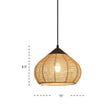 Waterdrop Pendant Light With Minimalist Design And Hemp Rope - Ideal For Bedside Lighting Black /