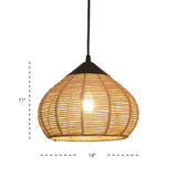Waterdrop Pendant Light With Minimalist Design And Hemp Rope - Ideal For Bedside Lighting Black / 14