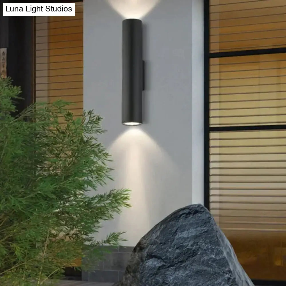 Waterproof Outdoor Led Wall Lamp Modern Ip67 Aluminum Light Black White Garden Porch Sconce 96V