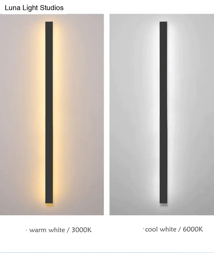 Waterproof Outdoor Wall Lamp Led Long Ip65 Aluminum Light Garden Villa Porch Sconce 110V 220V