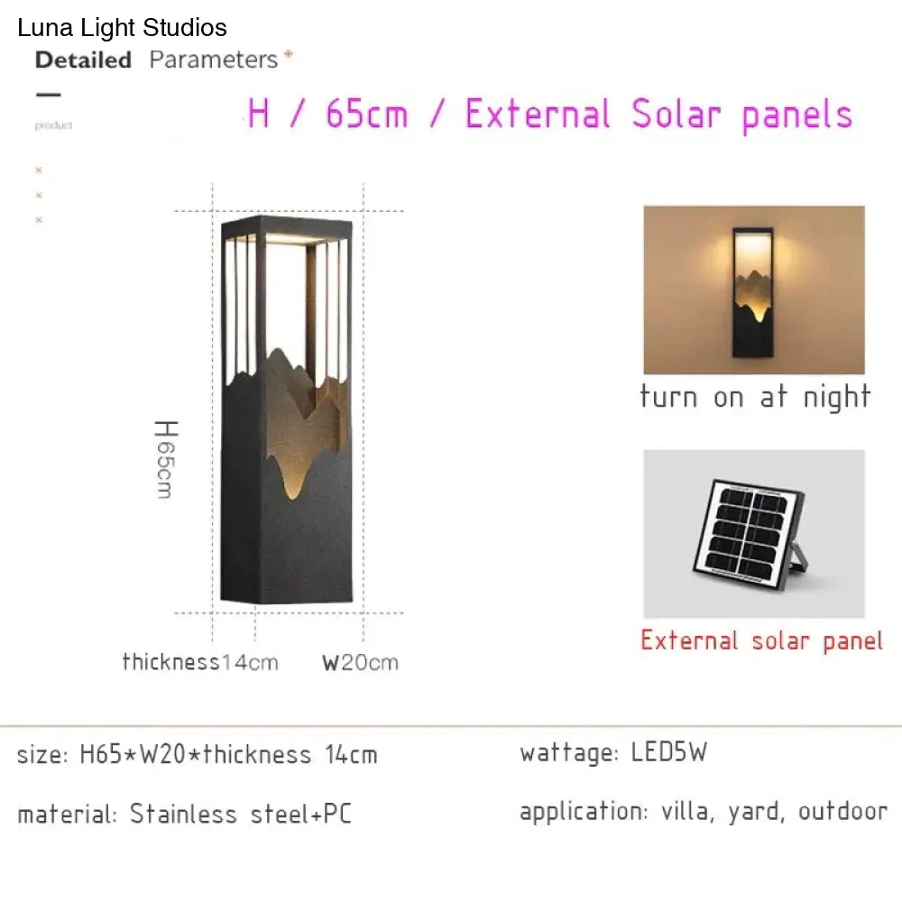 Waterproof Solar Led Outdoor Light - Garden Decoration Lamps For Balcony Courtyard Street And Wall