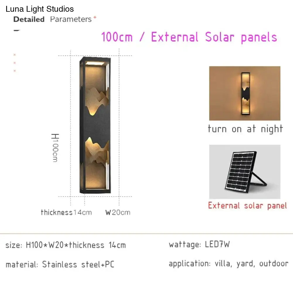 Waterproof Solar Led Outdoor Light - Garden Decoration Lamps For Balcony Courtyard Street And Wall