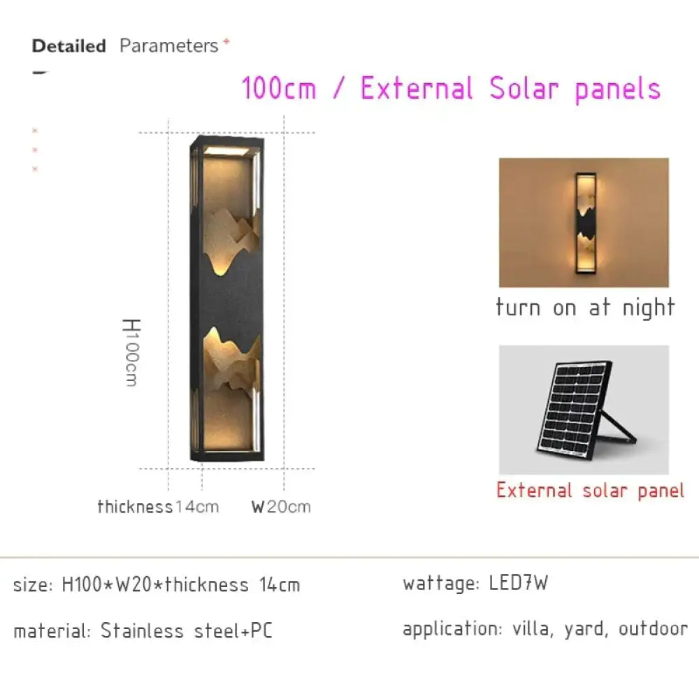 Waterproof Solar Led Outdoor Light - Garden Decoration Lamps For Balcony Courtyard Street And Wall