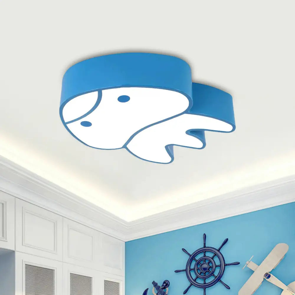 Whimsical Jellyfish Flush Ceiling Light For Kids’ Bedchamber - Led Acrylic Mount Lighting In