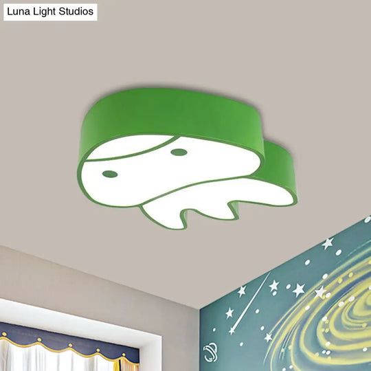 Whimsical Jellyfish Flush Ceiling Light For Kids Bedchamber - Led Acrylic Mount Lighting In