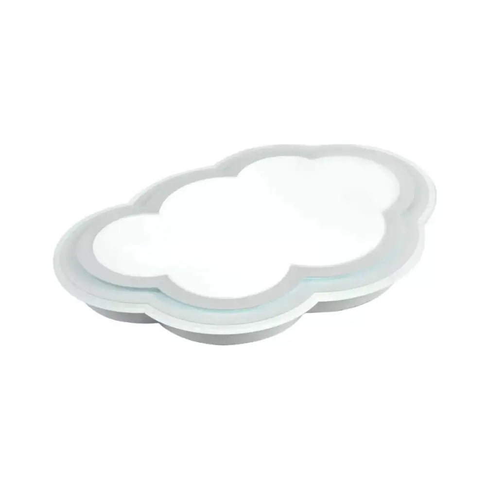 White Acrylic Cloud Ceiling Flush Mount Light With Simple Teen Style / Third Gear B