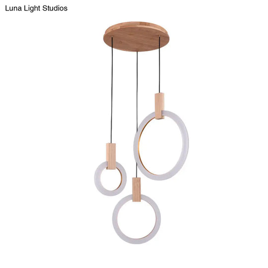 Modern Bedroom Pendant Light With Acrylic Shade And Hanging Ring - White Ceiling 8/12/16 Dia