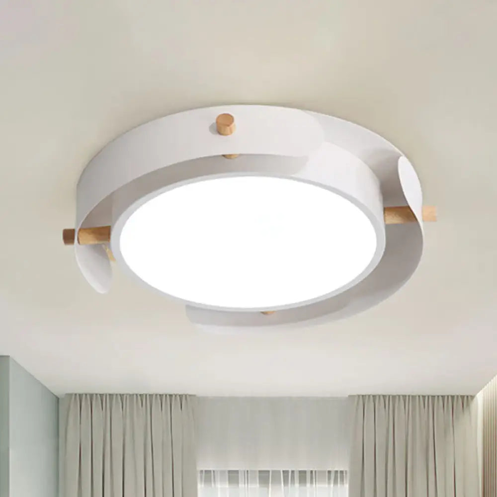 White/Brown Nordic Style Ceiling Lamp With Diffuser - 16’/19.5’ Diameter White / 16’