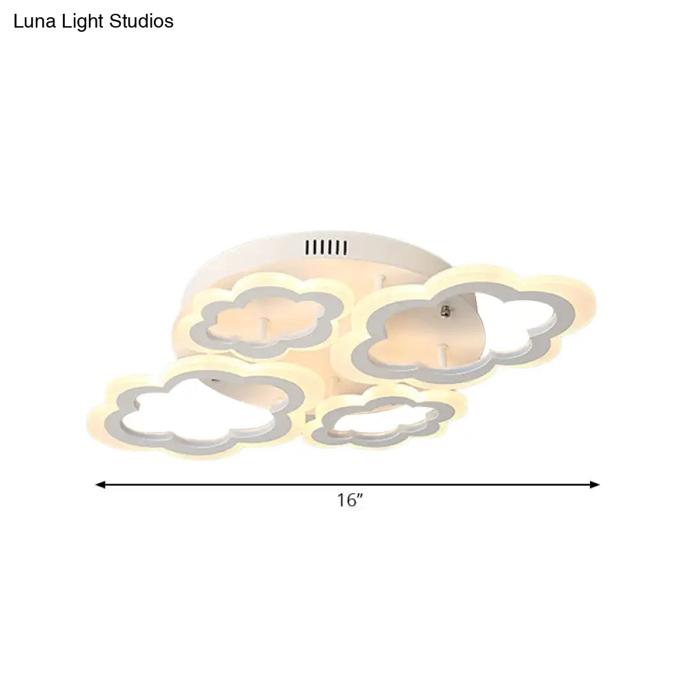 White Cloud Ceiling Light For Kids’ Nordic Bedroom Décor