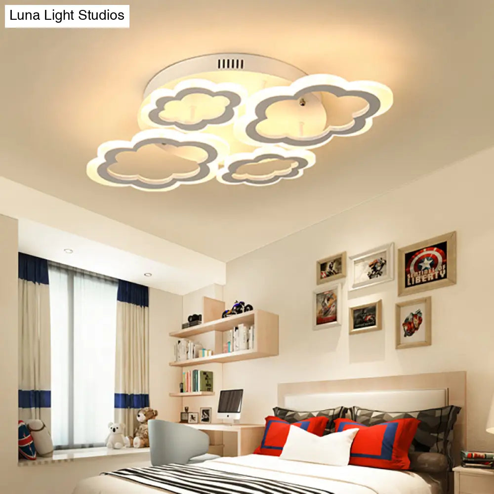 White Cloud Ceiling Light For Kids Nordic Bedroom Décor
