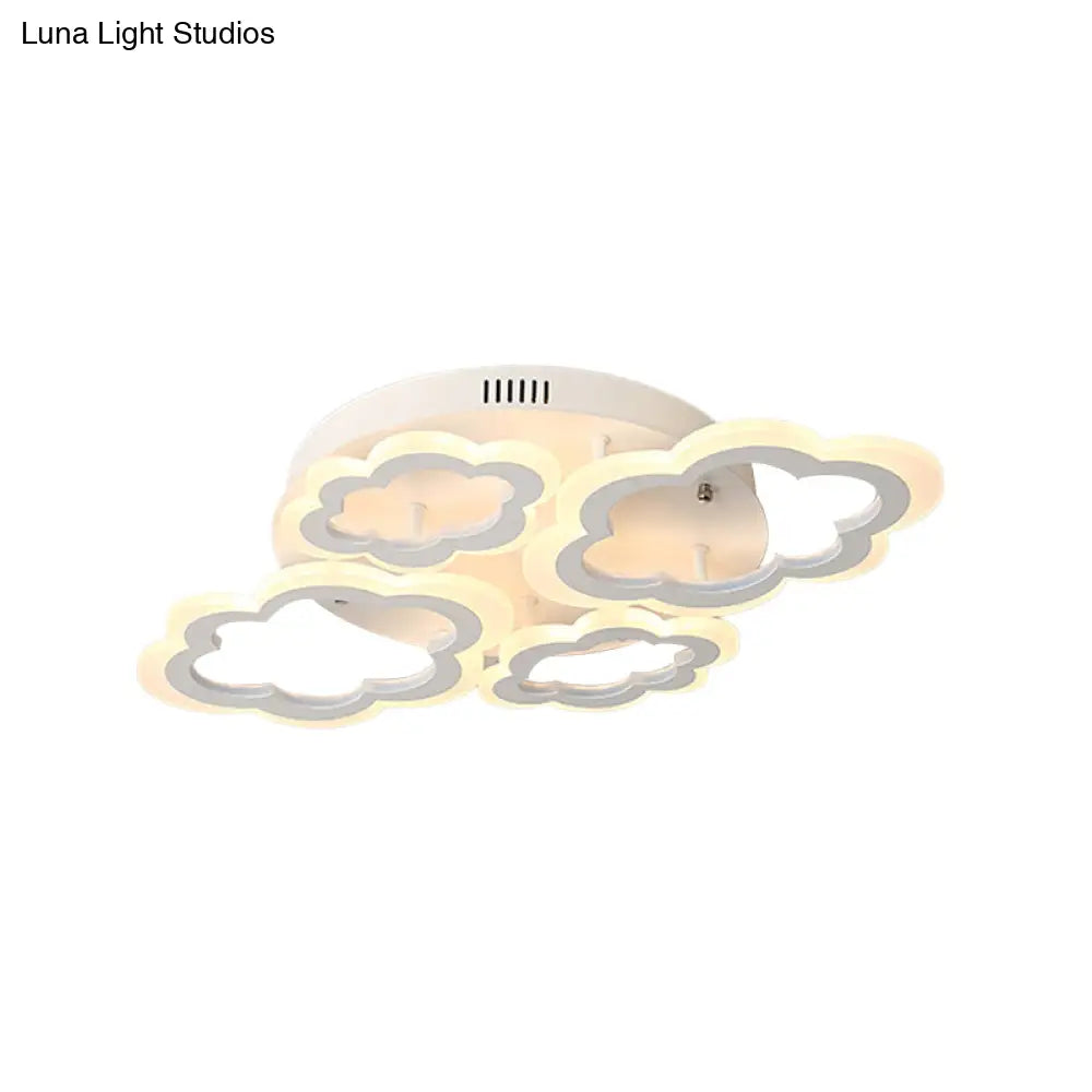 White Cloud Ceiling Light For Kids’ Nordic Bedroom Décor