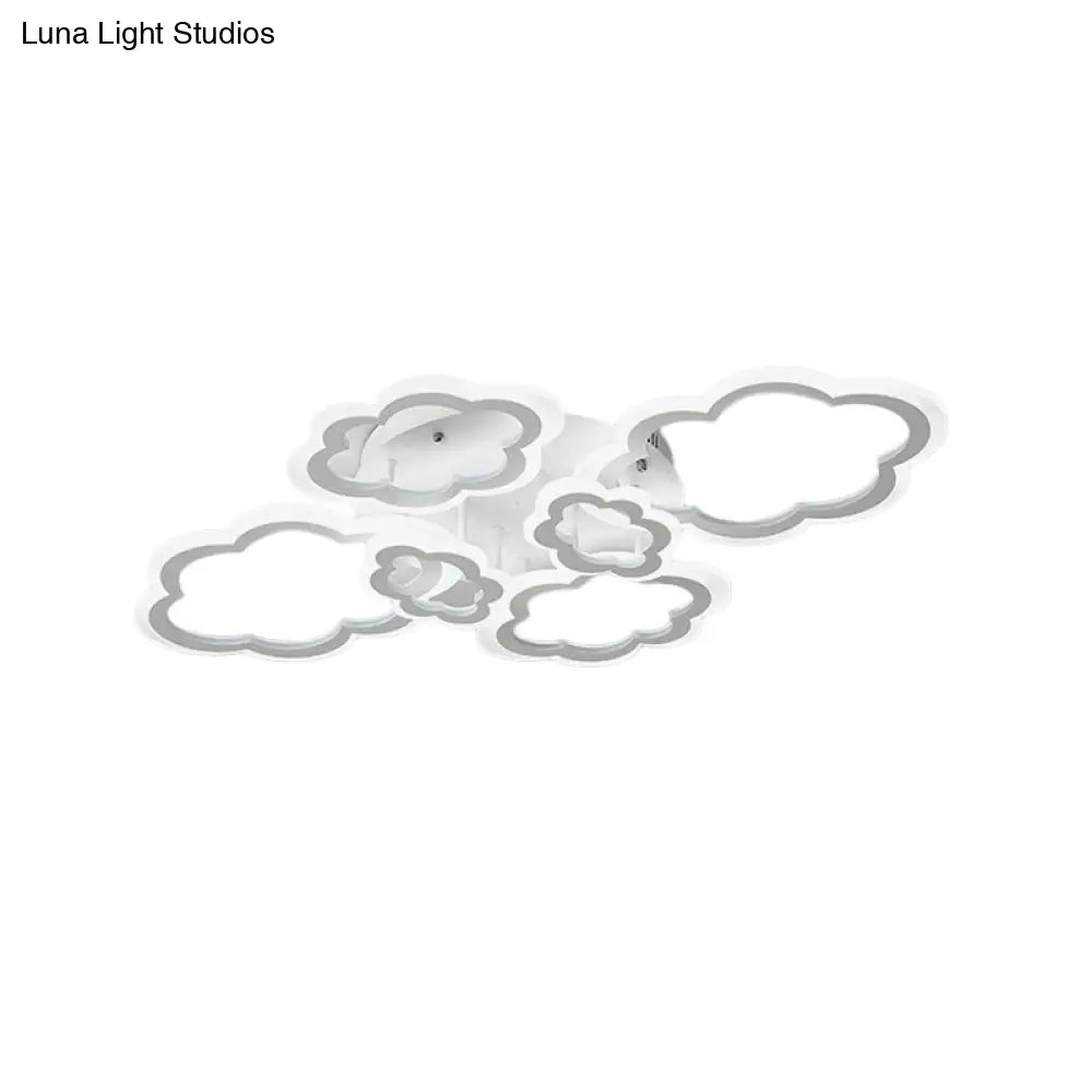 White Cloud Ceiling Light For Kids Nordic Bedroom Décor